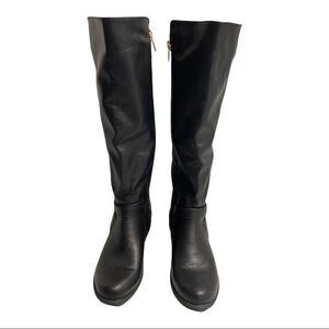 MONTANA BAMBOO, 17”,Side Zip Black Riding Boots,6‎